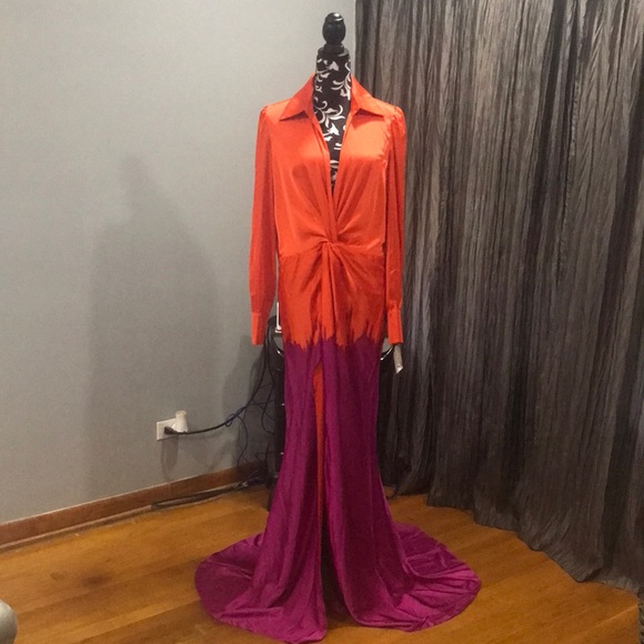 Maxi Dress - Orange/combo - Picture 1 of 4